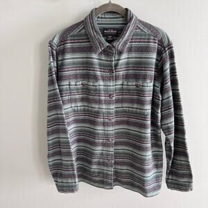 Woolrich 100% Cotton Multicolored Patterned Button Front Flannel Shirt Size M